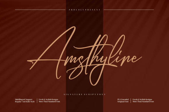Amsthyline: The Elegant Handwritten Typeface for Polished Branding