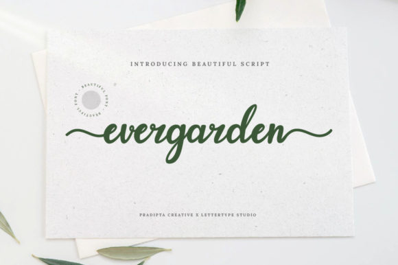 Evergarden: A Delicate Handwritten Typeface for Elegant Branding