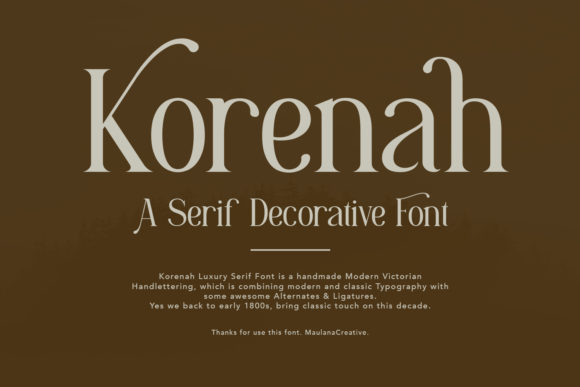 Korenah: The Elegant Serif Typeface for Modern Web Design