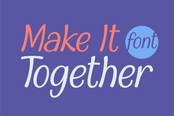 Make It Together: A Handwritten Typeface for Editorial Design