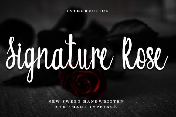 Signature Rose: A Delicate Handwritten Typeface for Elegant Branding