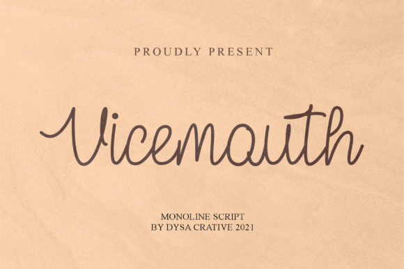 Vicemouth: The Perfect Handwritten Typeface for Your Craft Shop